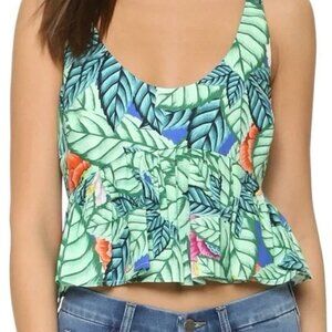 Mara Hoffman Tropical Peplum Cropped Tank
